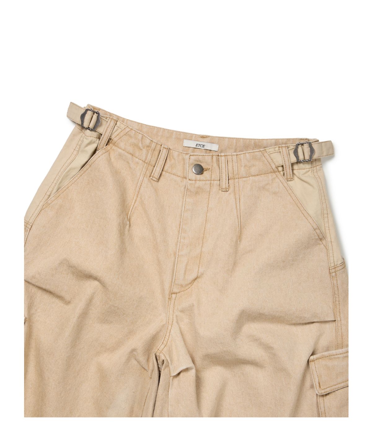 이티씨이(ETCE) LAYERED BACK CARGO SHORTS (BEIGE)