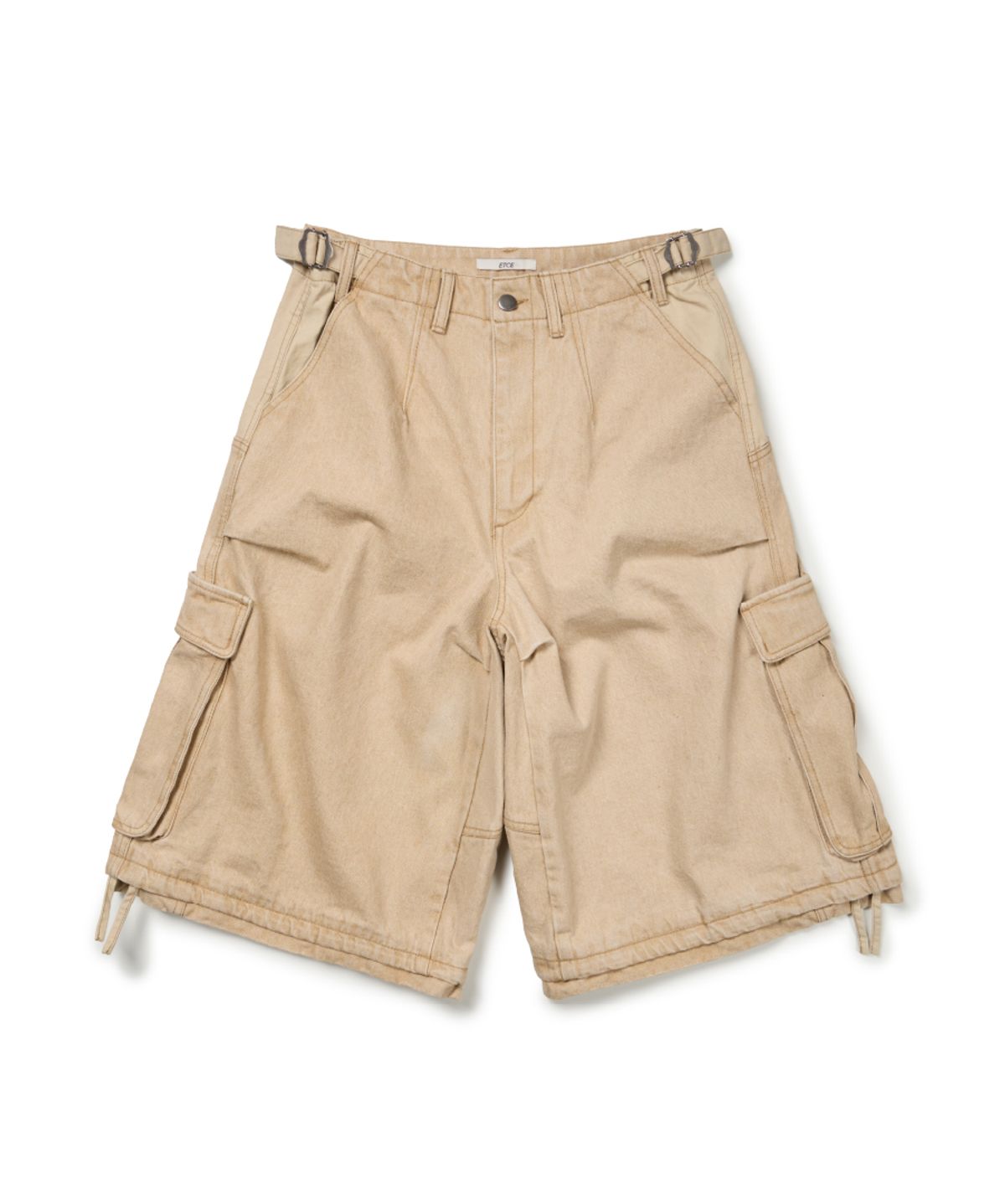 이티씨이(ETCE) LAYERED BACK CARGO SHORTS (BEIGE)