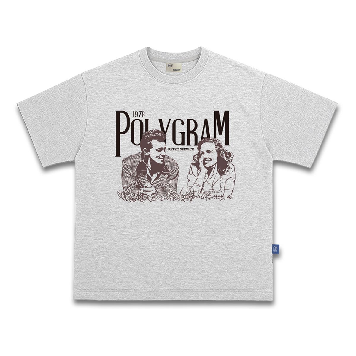 폴리그램(POLYGRAM) 더 피크닉 16수 코튼 오버핏 반팔
