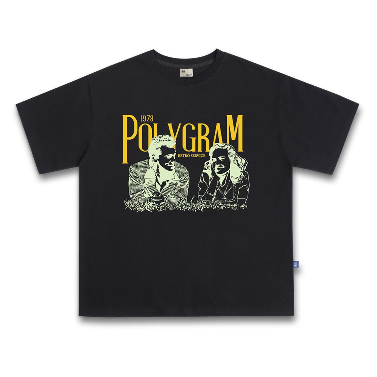 폴리그램(POLYGRAM) 더 피크닉 16수 코튼 오버핏 반팔