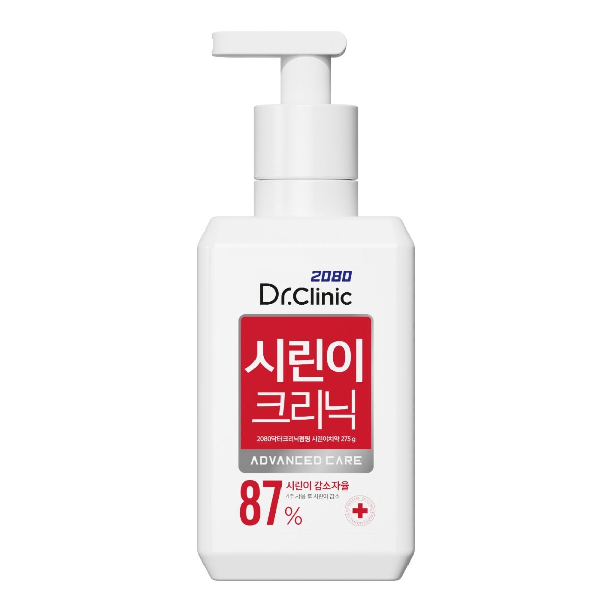 이공팔공(2080) 닥터크리닉 시린이 펌핑 치약 285g*2개입 + 칫솔 1개입 추가 증정 구성