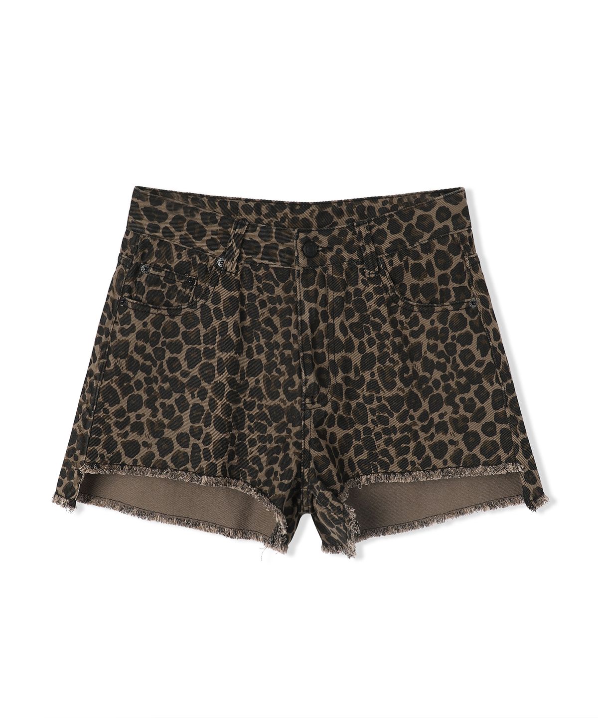 어반드레스(AVANDRESS) Rough Damage Denim Shorts LEOPARD