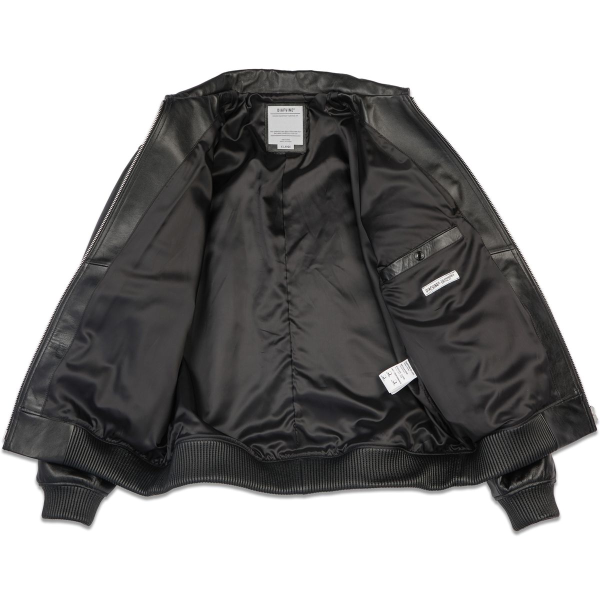 디아프바인(DIAFVINE) DV.LOT 715 Blouson Calfskin 1mm -Black