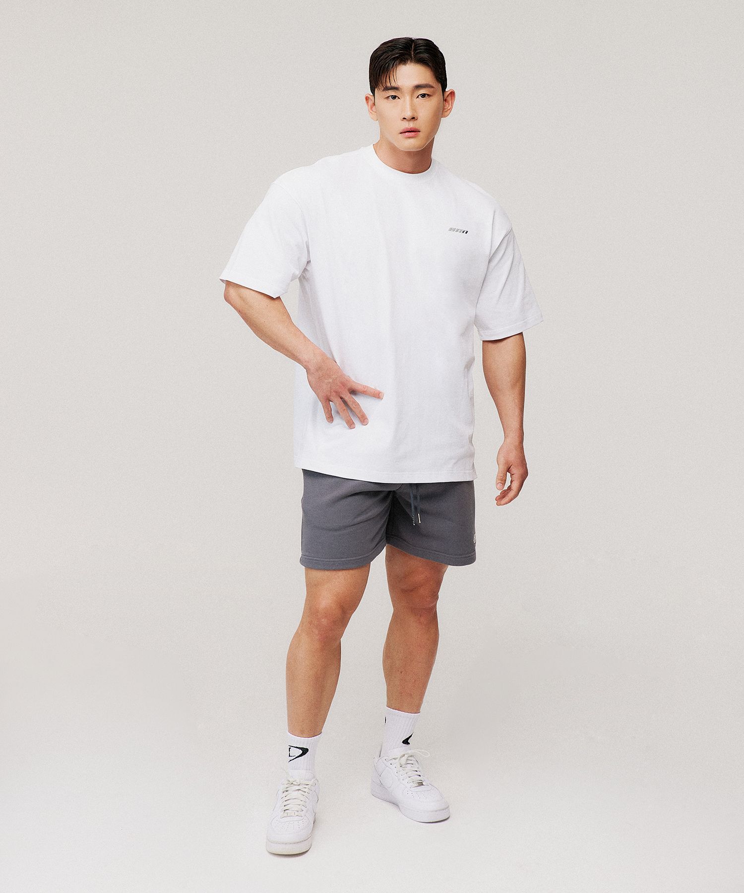 ★2024SS新作★BORN TO WIN★SILVER B OVER FIT T-SHIRTS MUSINSA | BORN TO WIN SILVER BRN SEMI OVER FIT T-SHIRTS [WHITE]