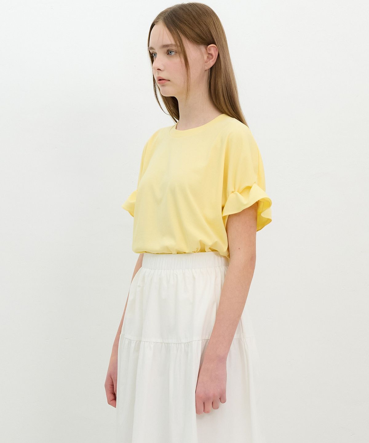 올리브 데 올리브(OLIVE DES OLIVE) 소매 변형 져지 티셔츠 OH5ME4890