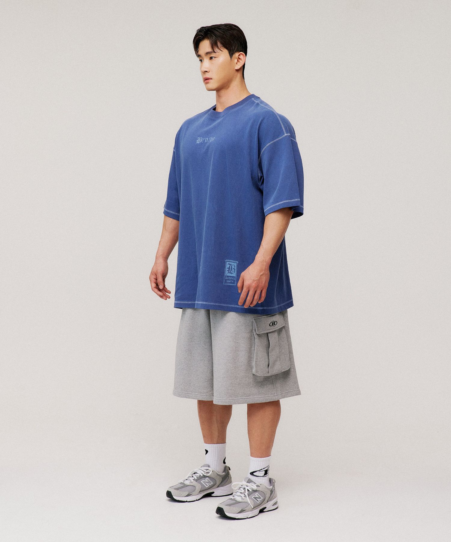MUSINSA | BORN TO WIN PIGMENT CRACK LETTER EXTRA FIT T