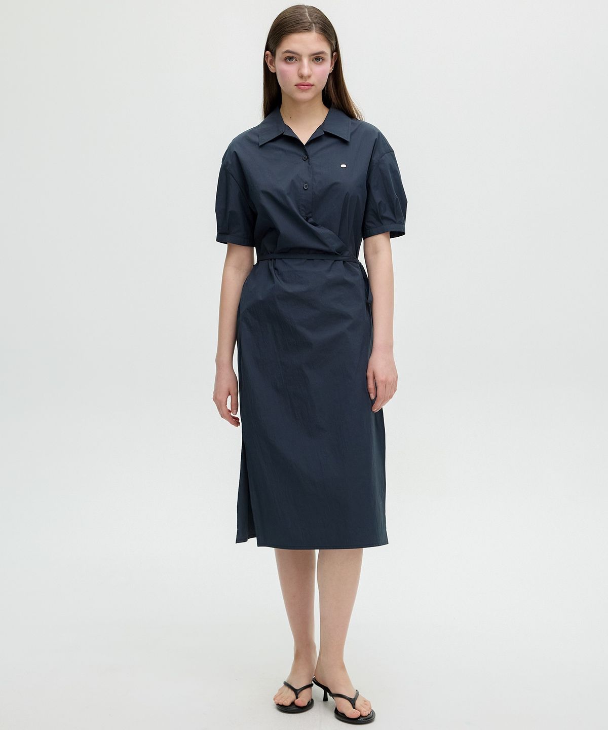 올리브 데 올리브(OLIVE DES OLIVE) 셔츠형 랩스타일 원피스 OW5MO5520
