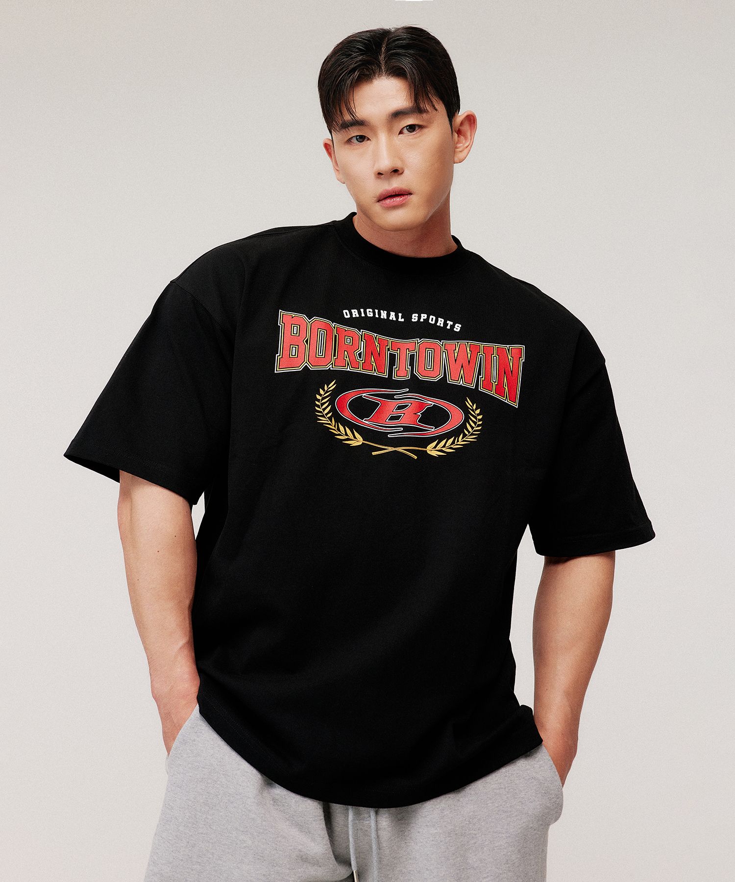 ★2024SS新作★BORN TO WIN★SYMBOL B LOGO TSHIRTS MUSINSA | BORN TO WIN SYMBOL B VICTORY SEMI OVER FIT T