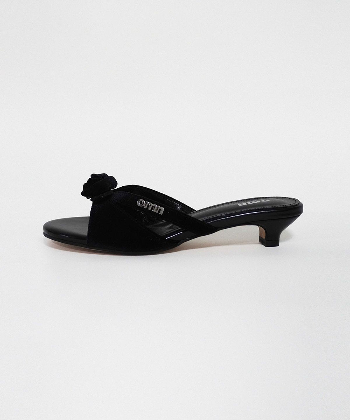 옴니포턴트(OMNIPOTENT) omn Rose Velvet Mule [Low ver.]  _Black