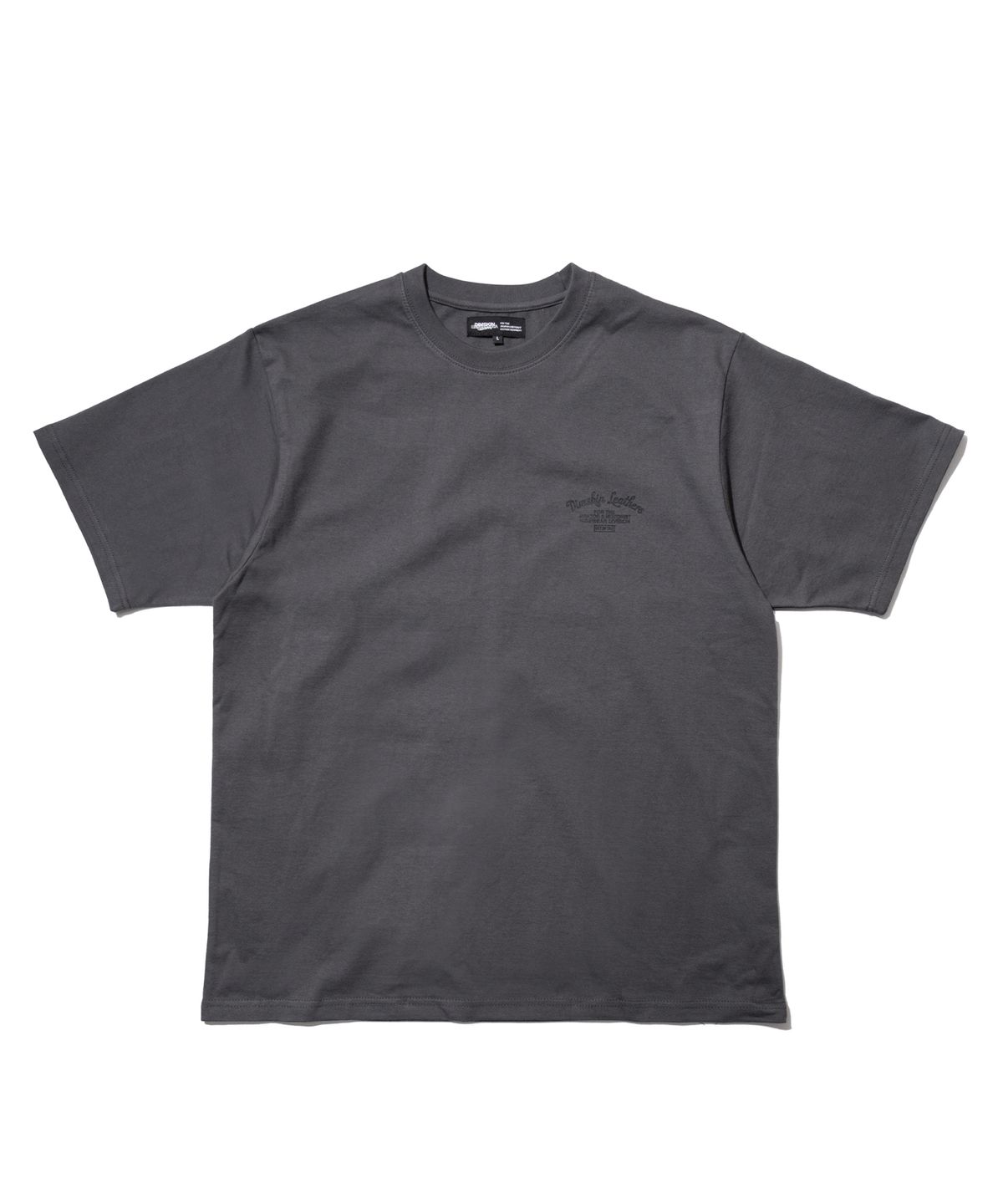 딤스킨(DIMSKIN) SLOGAN T-SHIRT [CHARCOAL]