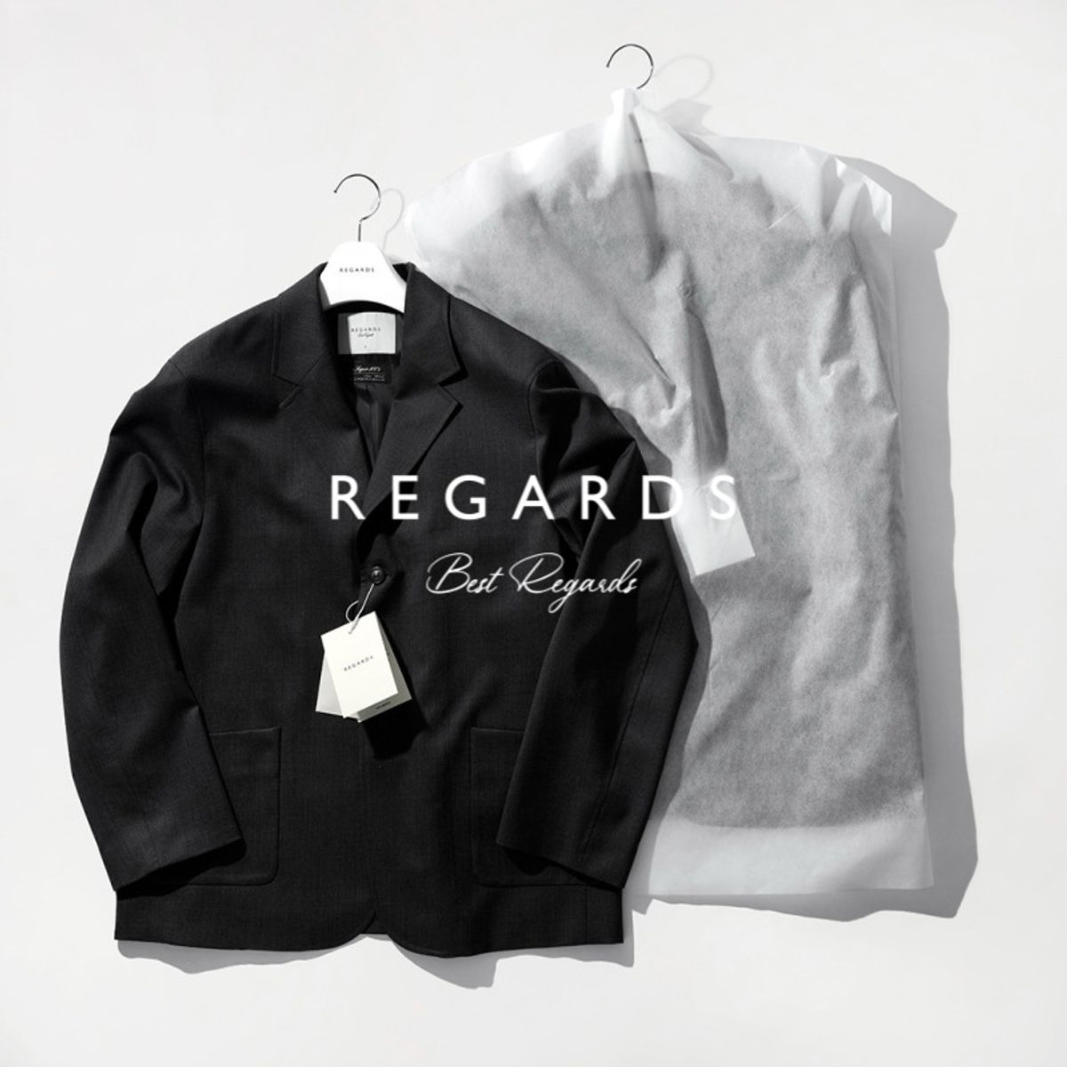 리가즈(REGARDS) Fine Wool Over Fit Jacket - Dark Gray