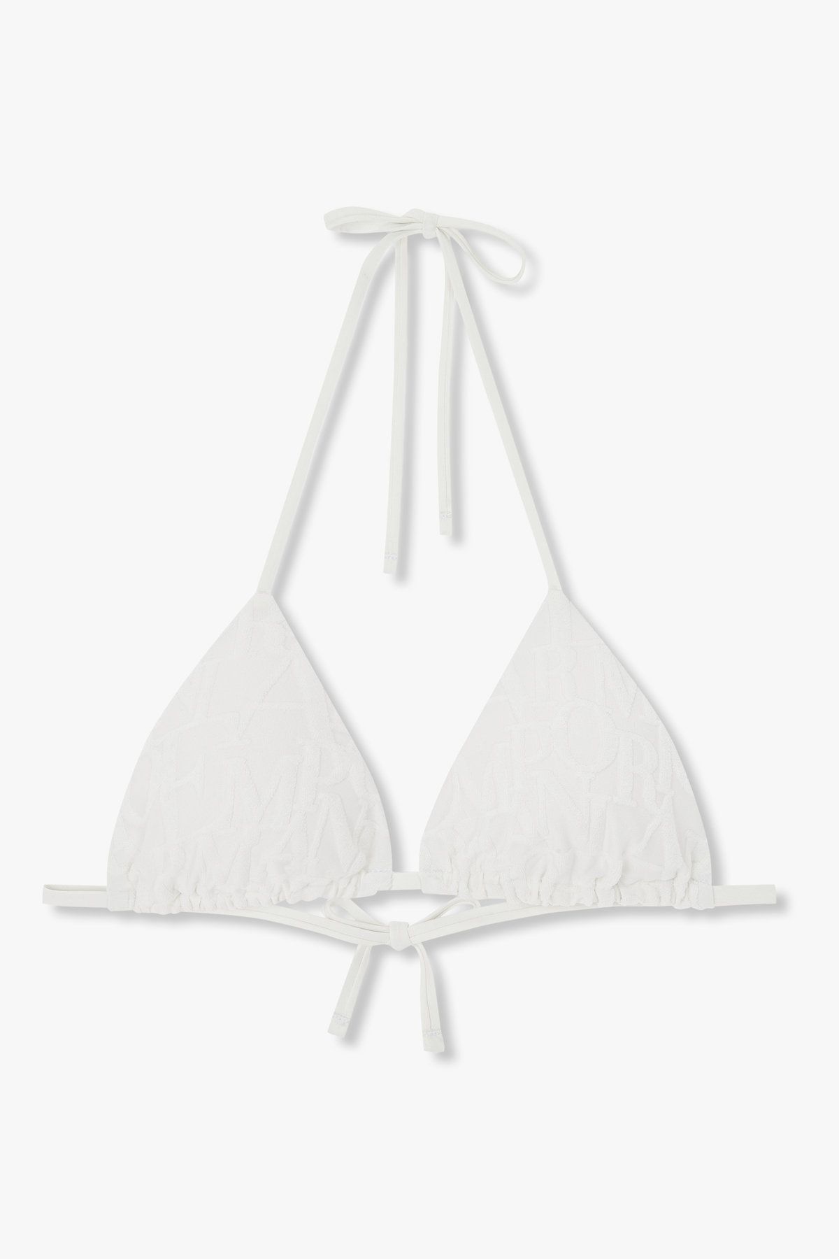 엠포리오 아르마니 언더웨어(EMPORIO ARMANI UNDERWEAR) 여성 트라이앵글 탑 브리프 바텀 비키니 세트  화이트 0825120501