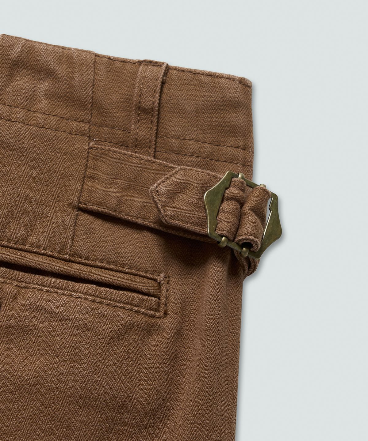 필프(PEALP) One-Tuck Herringbone Washed High Waist Pants (Camel)
