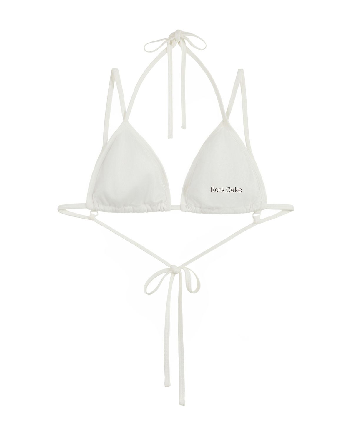 락케이크(ROCKCAKE) Pureline Logo Bikini Top - White