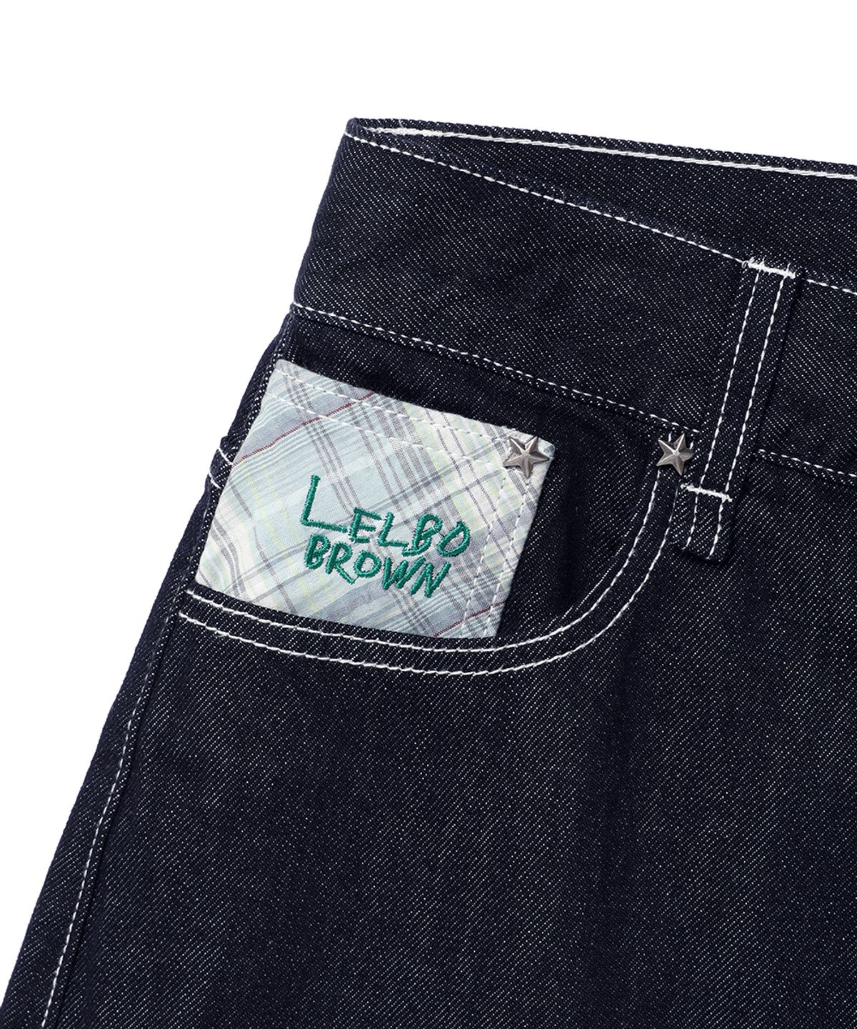카비시(CAVISH) CAVISH X LELBO BROWN  W MIKAEL DENIM SHORT BLUE(CV2FMFD159C)