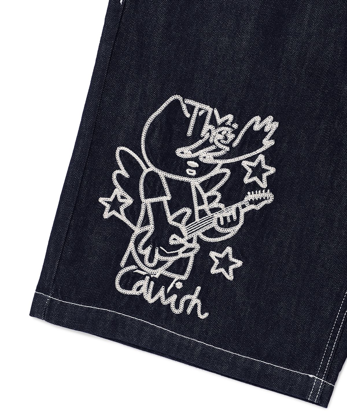 카비시(CAVISH) CAVISH X LELBO BROWN  W MIKAEL DENIM SHORT BLUE(CV2FMFD159C)