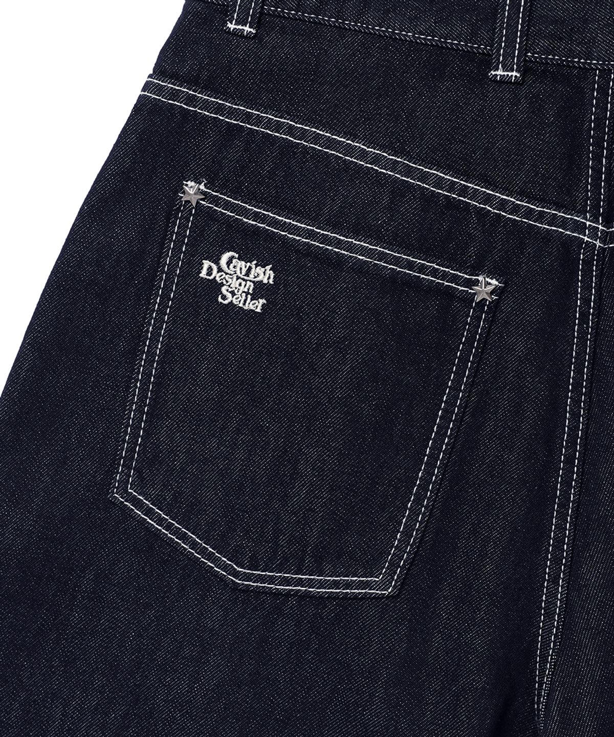 카비시(CAVISH) CAVISH X LELBO BROWN  W MIKAEL DENIM SHORT BLUE(CV2FMFD159C)