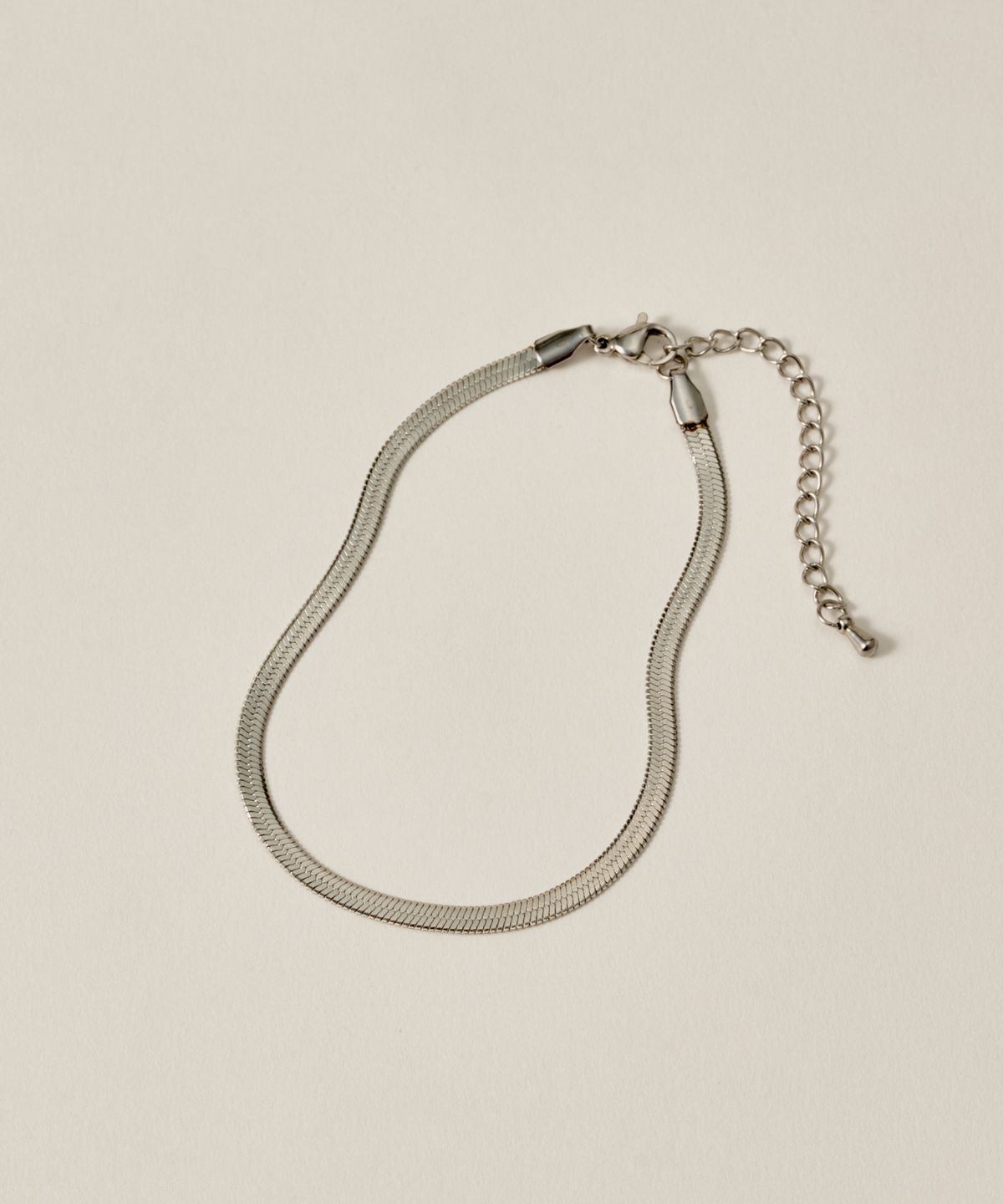 노비스도쿄(NOVICE TOKYO) 스네이크 체인 발찌 Snake Chain Anklet［Stainless］ / Silver