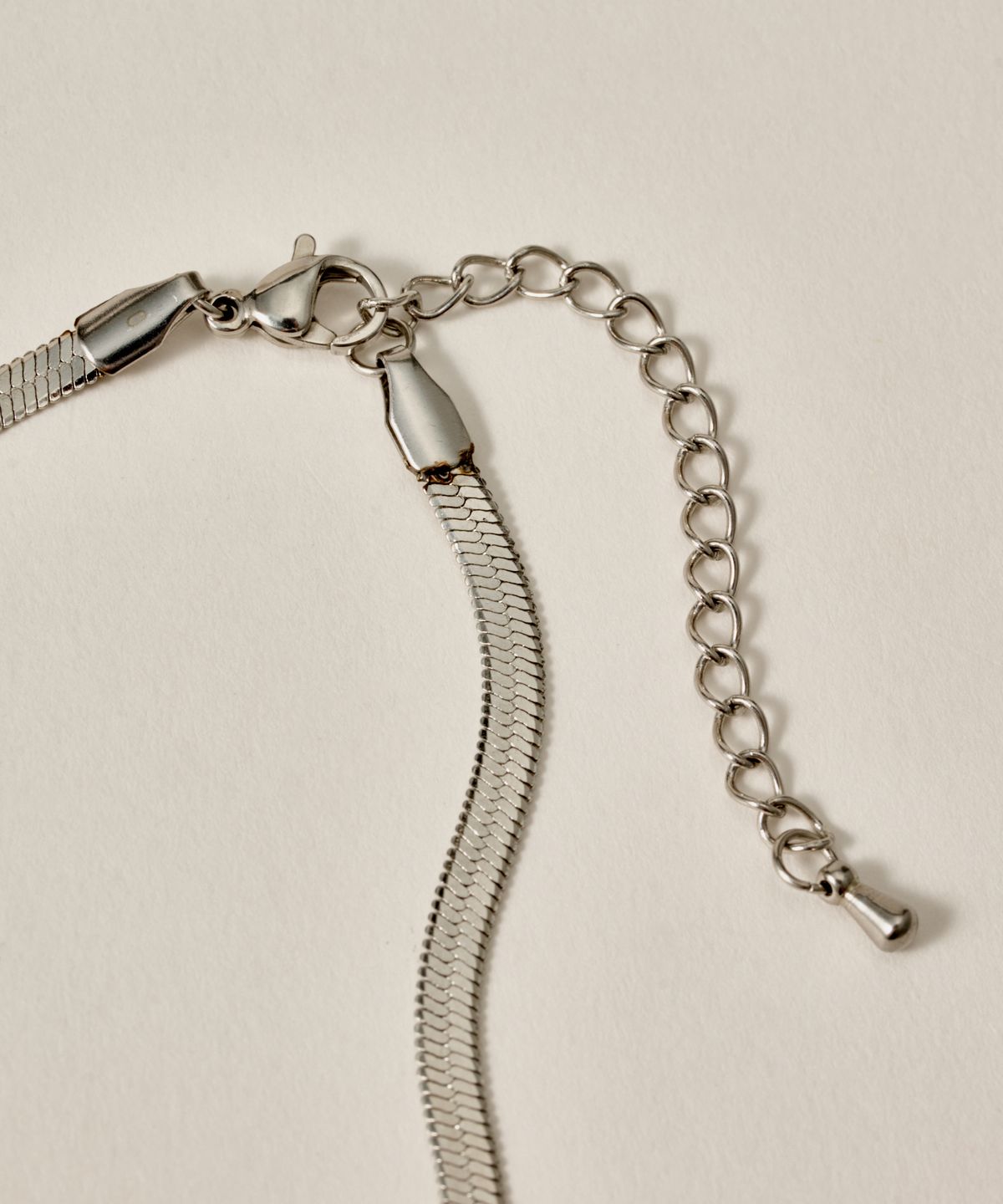 노비스도쿄(NOVICE TOKYO) 스네이크 체인 발찌 Snake Chain Anklet［Stainless］ / Silver