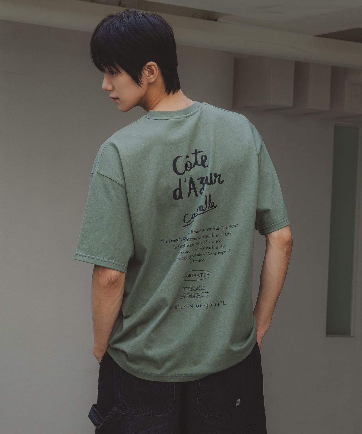 앨빈클로(ALVINCLO) COORDIATES 오버핏 반팔티 AST4785 (3 COLOR)