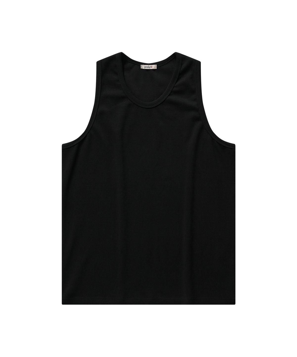 필프(PEALP) Bio-Washed Ribbed Tank top (Black)