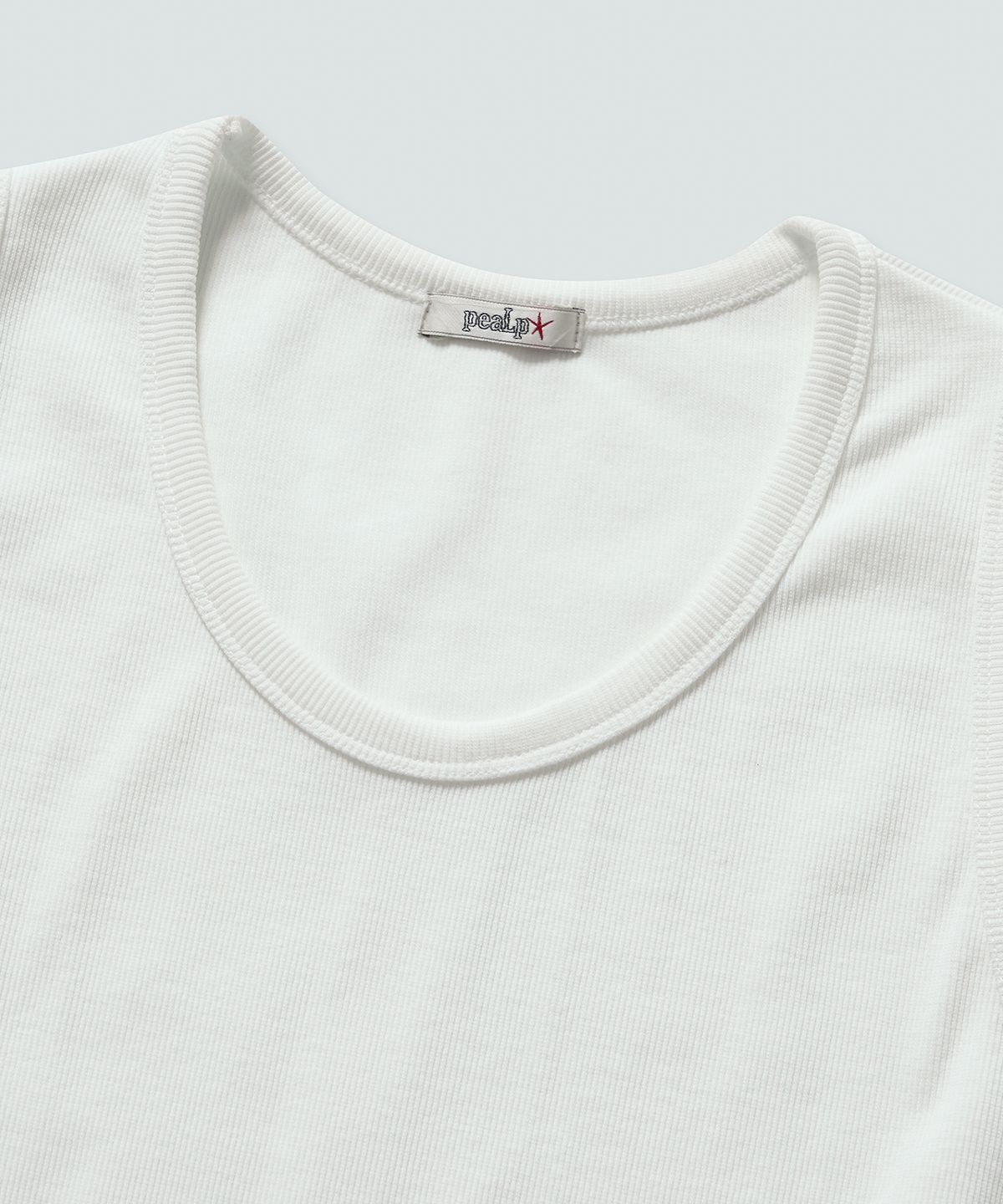 필프(PEALP) Bio-Washed Ribbed Tank top (Off White)
