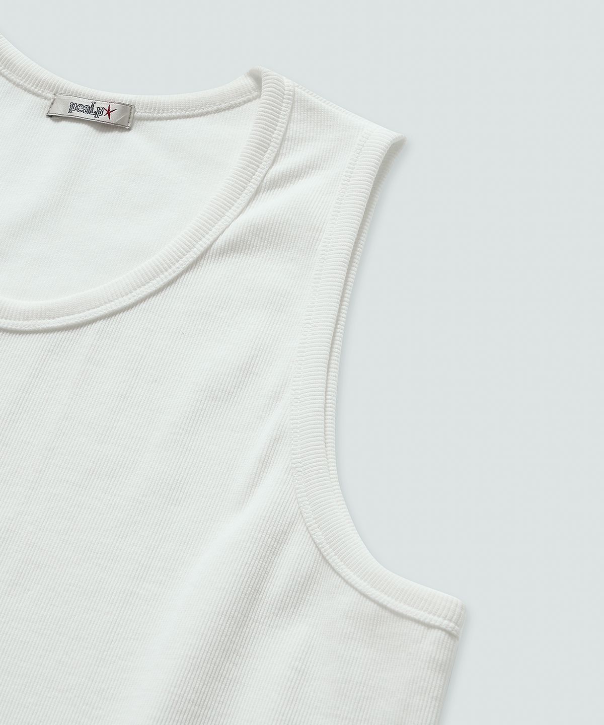 필프(PEALP) Bio-Washed Ribbed Tank top (Off White)