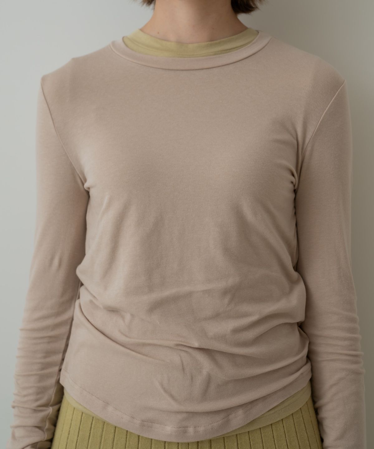 위오이(WIOE) Basic Tencel Long Sleeve_Beige