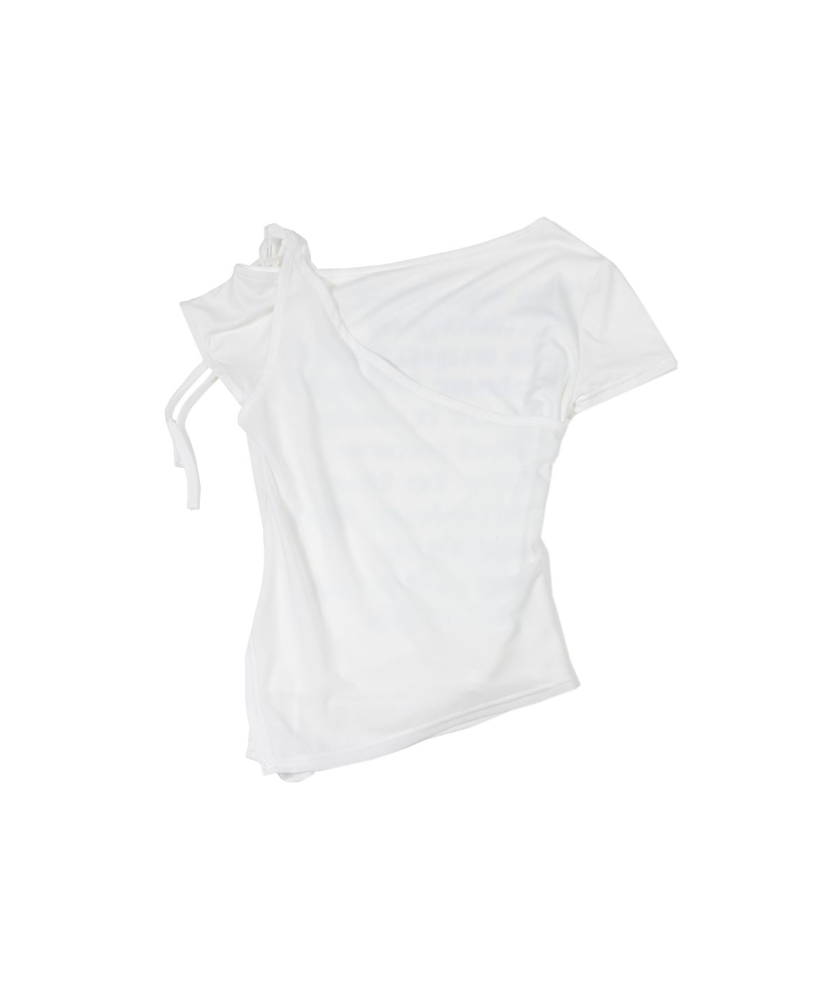 세컨모놀로그(SECONDMONO) W. Layered Off Shoulder Short Sleeve [WHITE]_SEWTS009WHITE