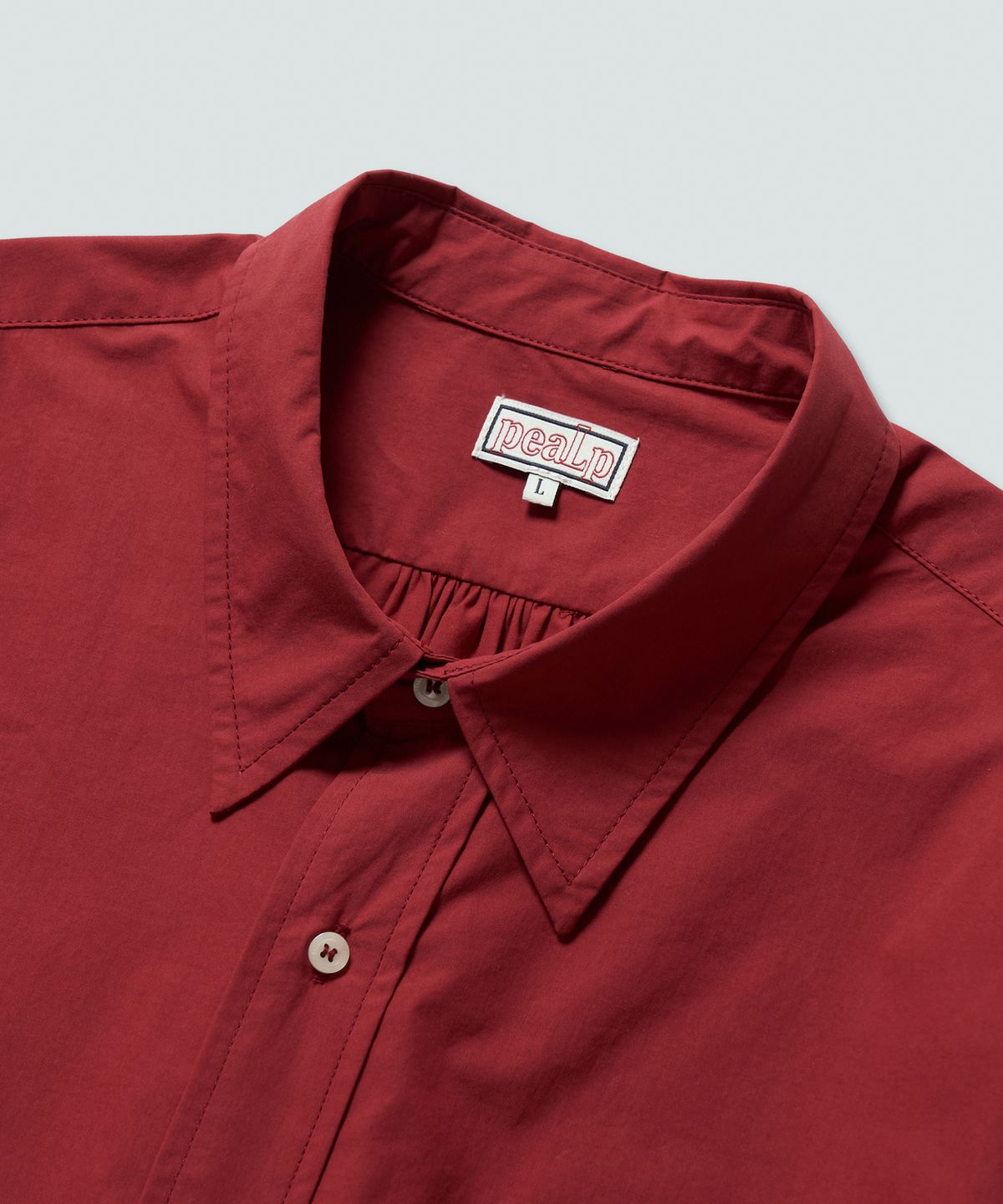 필프(PEALP) Basic Botton Shirt (Deep Red)