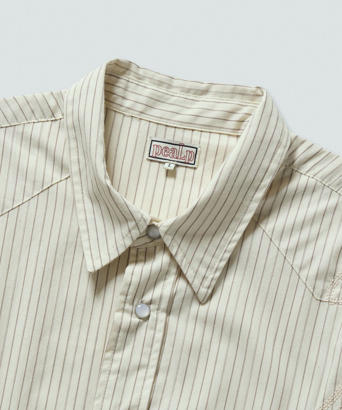 필프(PEALP) Embroidery Lasso ST Half Shirts (Brown)