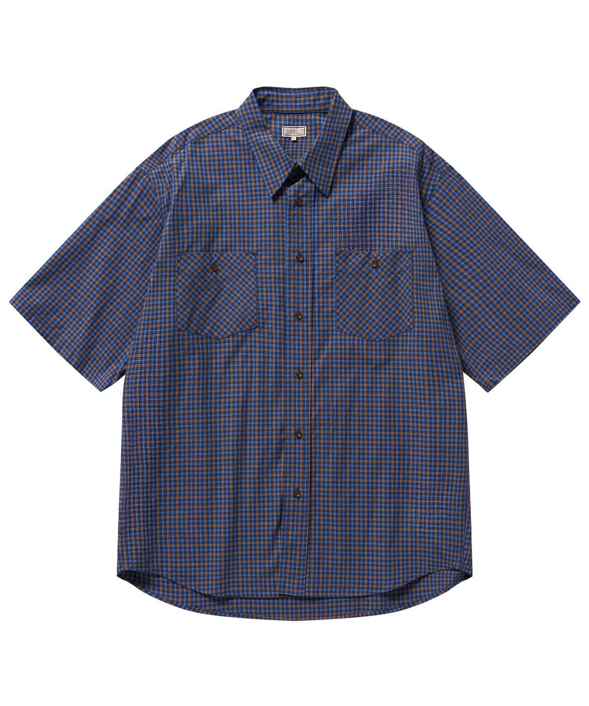필프(PEALP) Two-Tone Check Shirts (Blue)