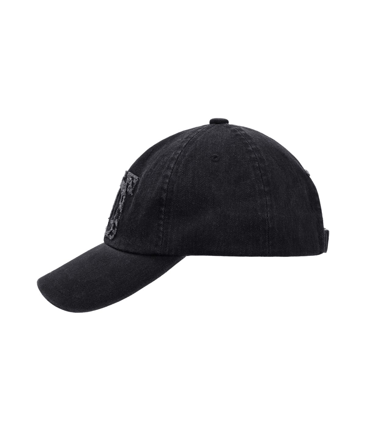 트리밍버드(TREEMINGBIRD) Raw Cut Damage Denim Cap [ Black ]