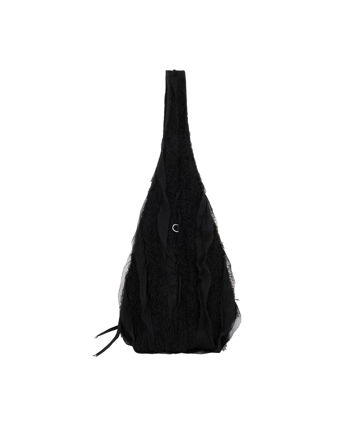 트리밍버드(TREEMINGBIRD) Fray Lace Double Layered Bag [ Black ]
