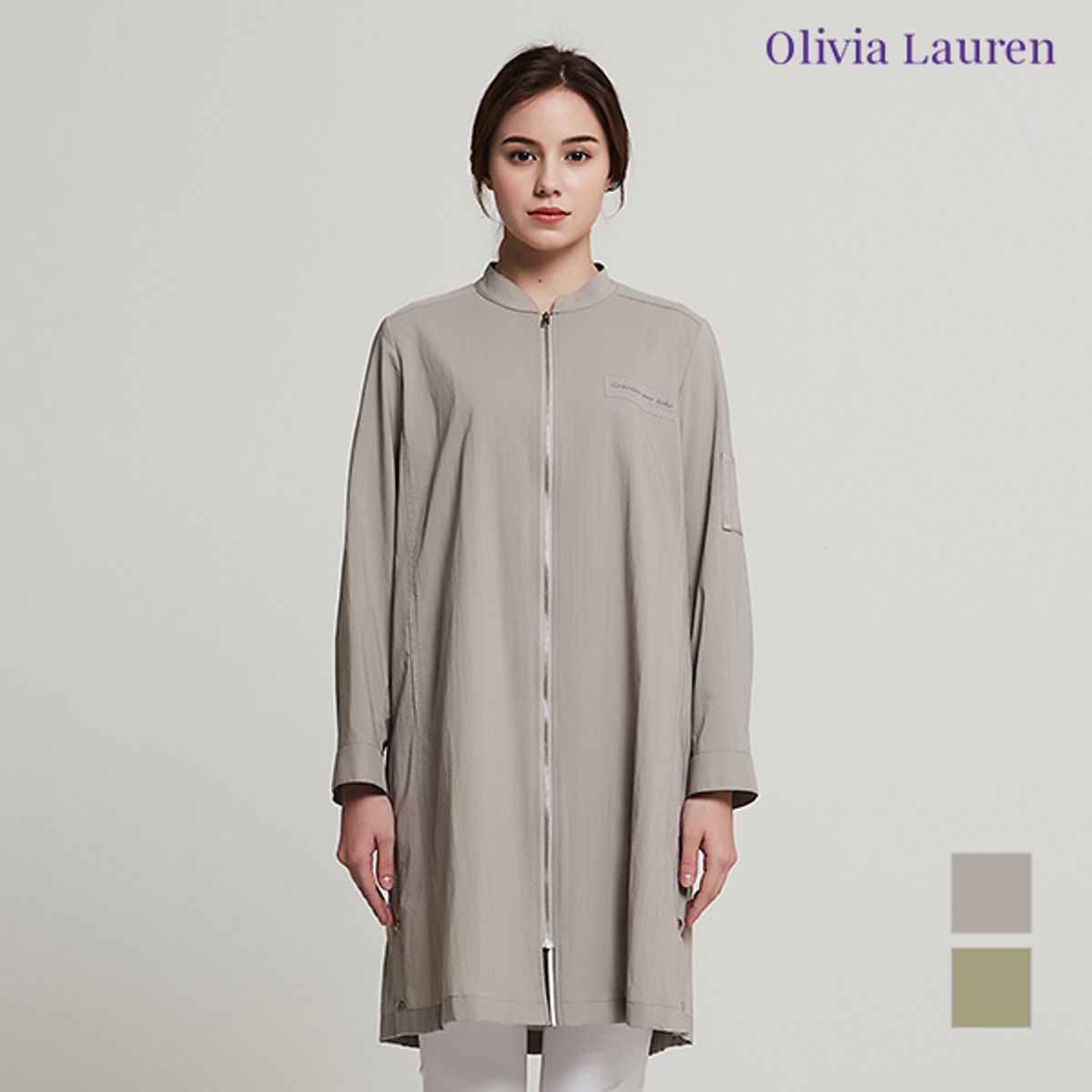 올리비아로렌(OLIVIALAUREN) 슬림 홑겹점퍼_VOCCLVM3321