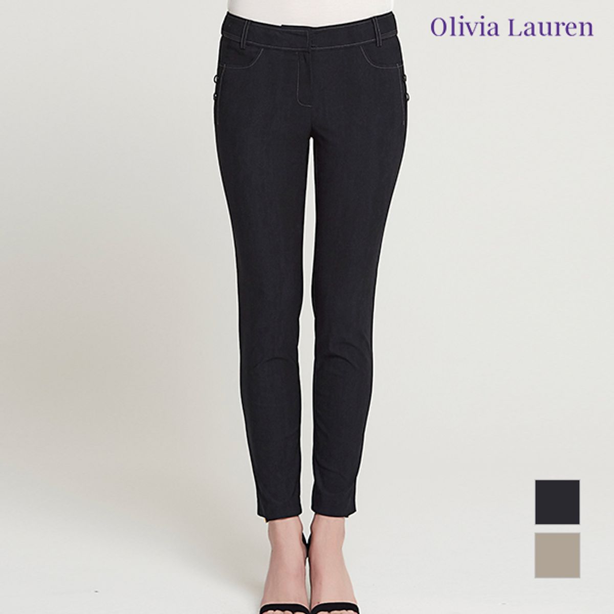 올리비아로렌(OLIVIALAUREN) E-BAND 스키니 팬츠_VOPDLVM3231