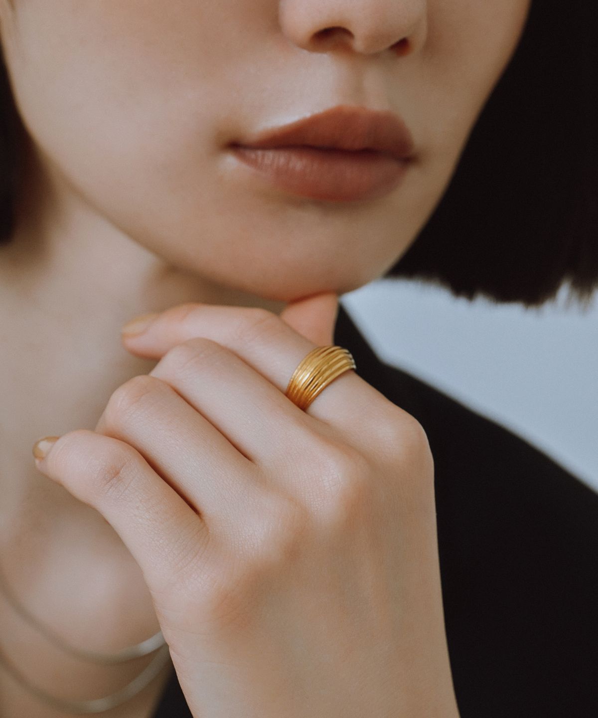 노비스도쿄(NOVICE TOKYO) 스택 링 Stack Ring［Stainless］/ Gold