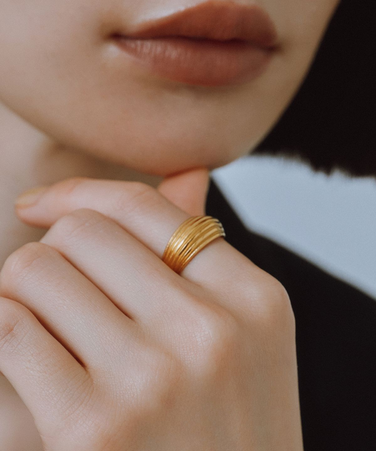 노비스도쿄(NOVICE TOKYO) 스택 링 Stack Ring［Stainless］/ Gold