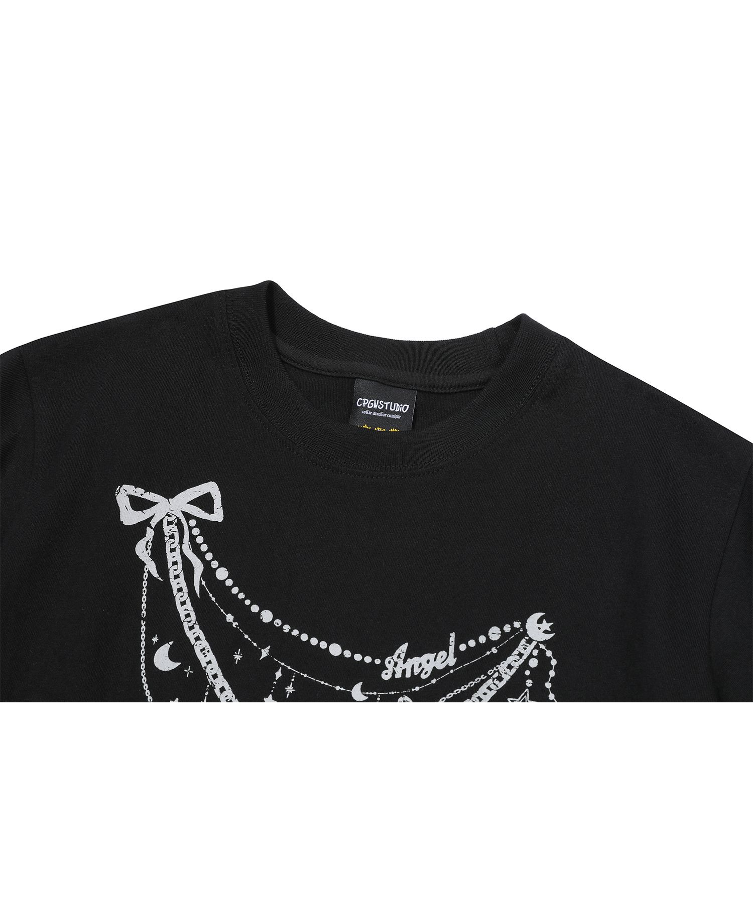 MUSINSA | CPGN STUDIO Angel Brooch Crop Short Sleeve T-Shirt