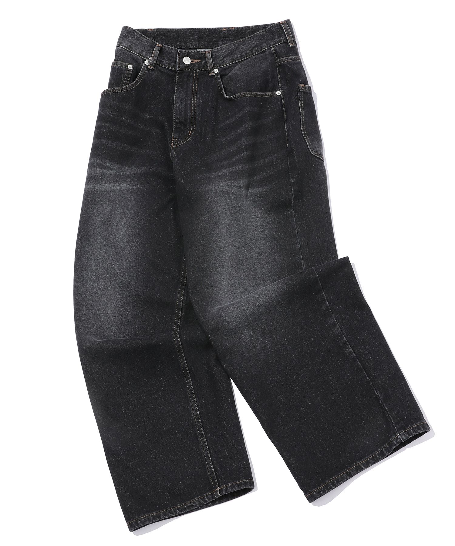 MUSINSA | CPGN STUDIO Wide denim pants washed black