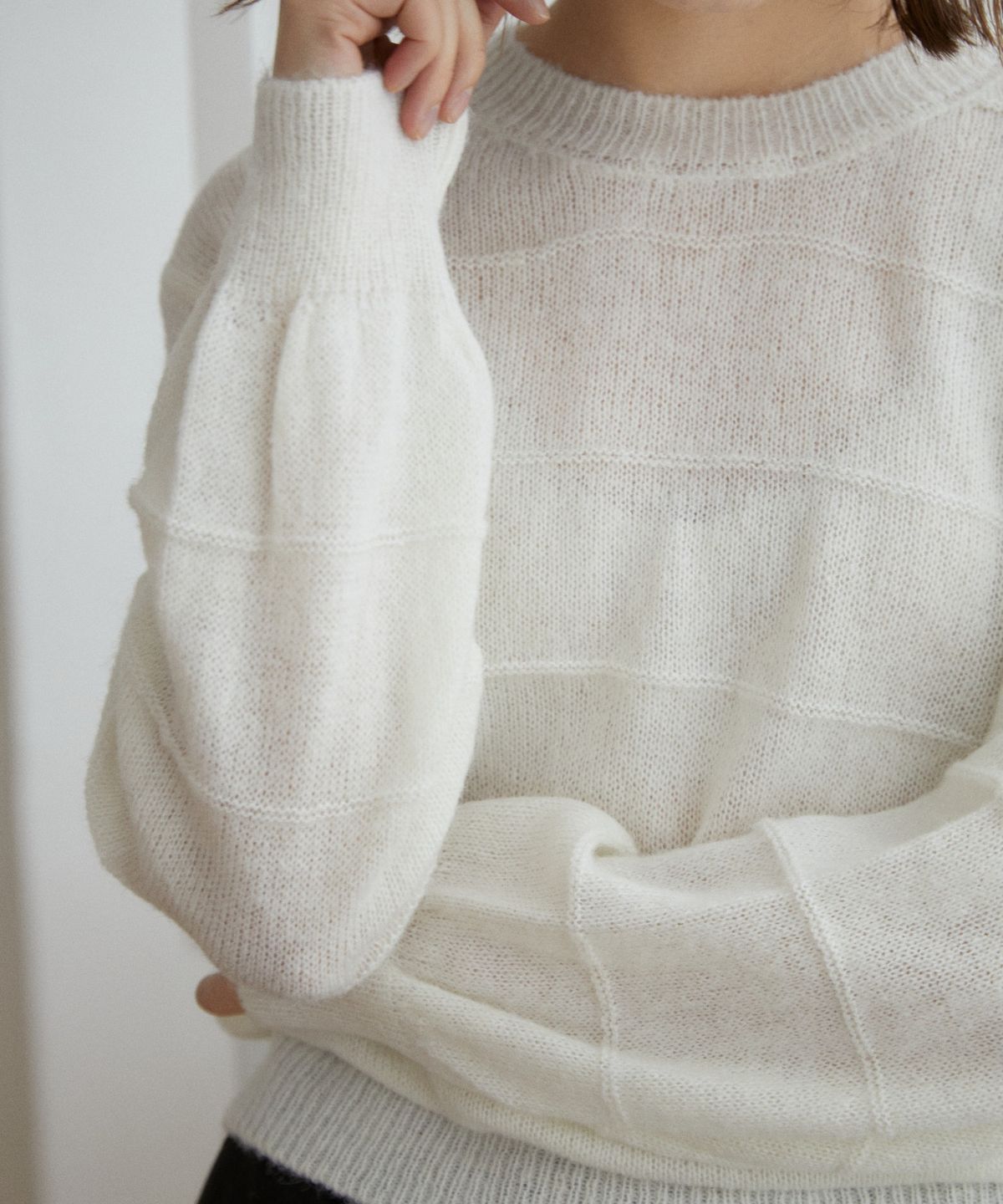위오이(WIOE) Ellie Net Knit_Ivory