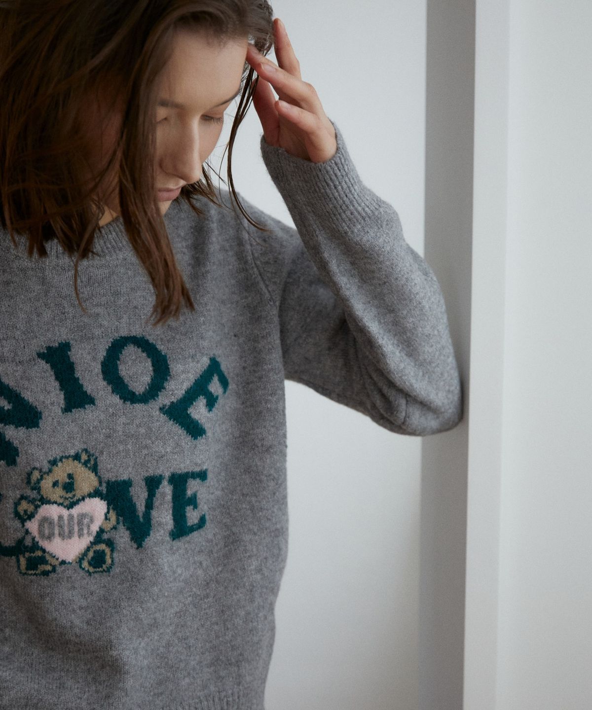 위오이(WIOE) Wioe Love Knit_Grey