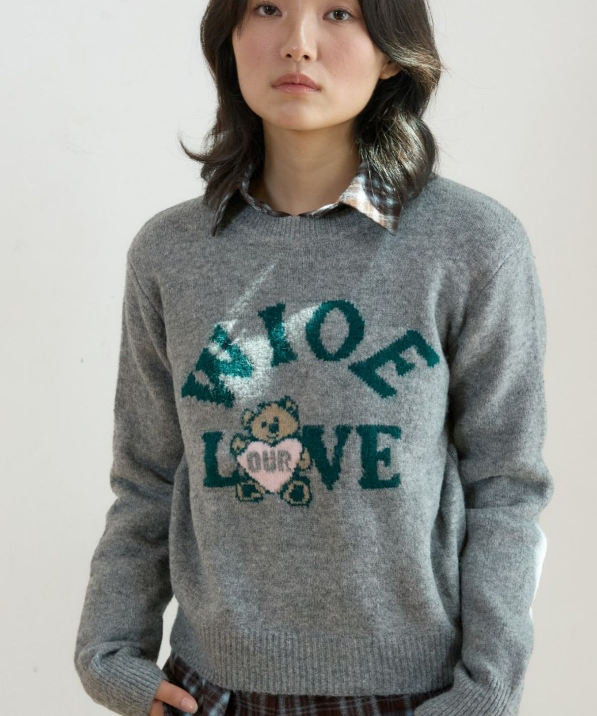 위오이(WIOE) Wioe Love Knit_Grey