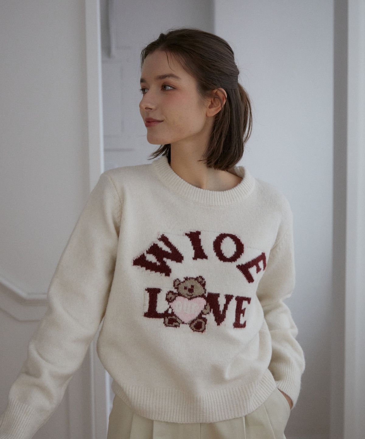 위오이(WIOE) Wioe Love Knit_Ivory