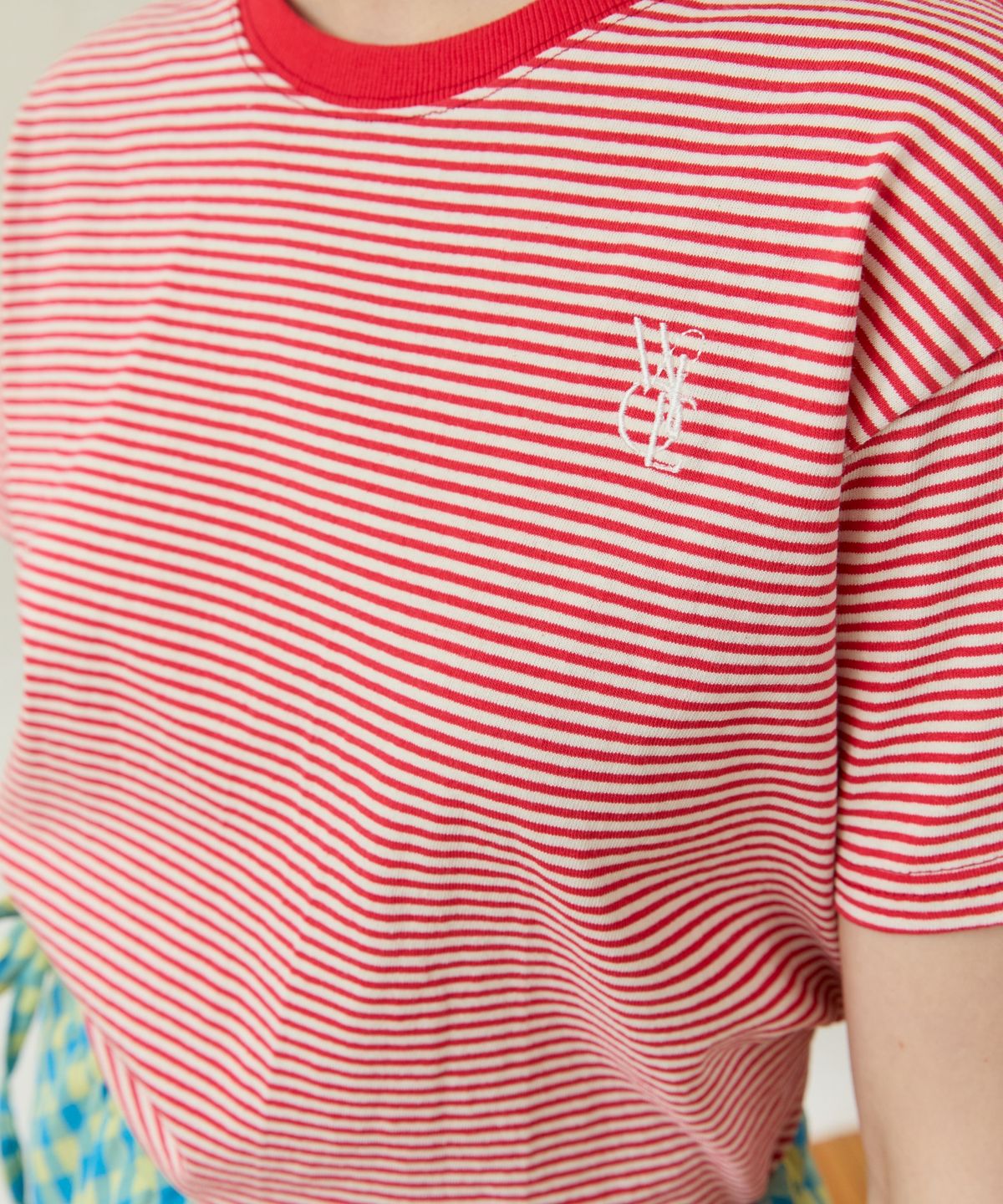위오이(WIOE) Wioe Logo Stripe T-shirt_Red