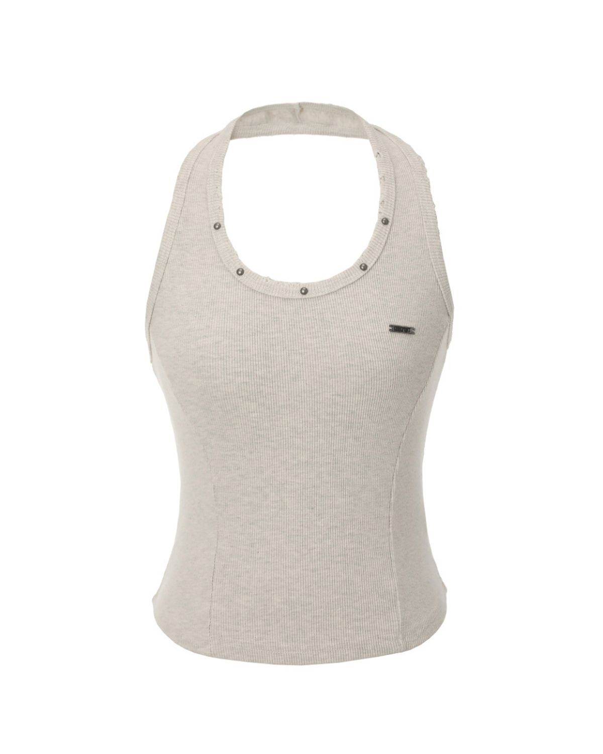 카키포인트(KHAKIPOINT) Damage Stud Halter Top (beige)