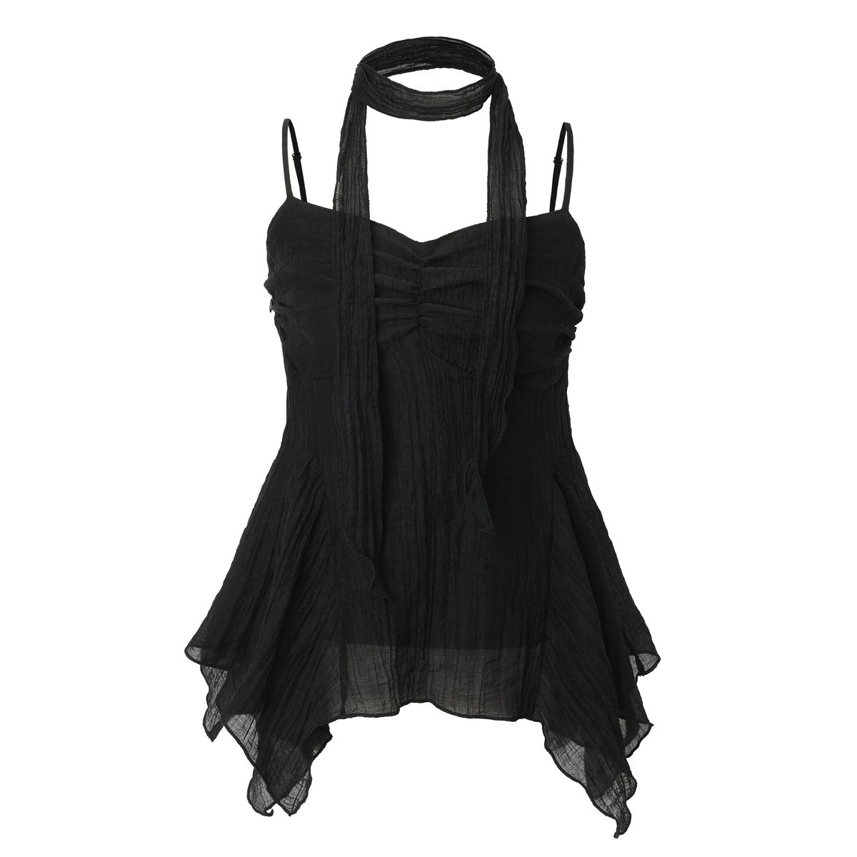 카키포인트(KHAKIPOINT) Ethnic Scarf Top (black)