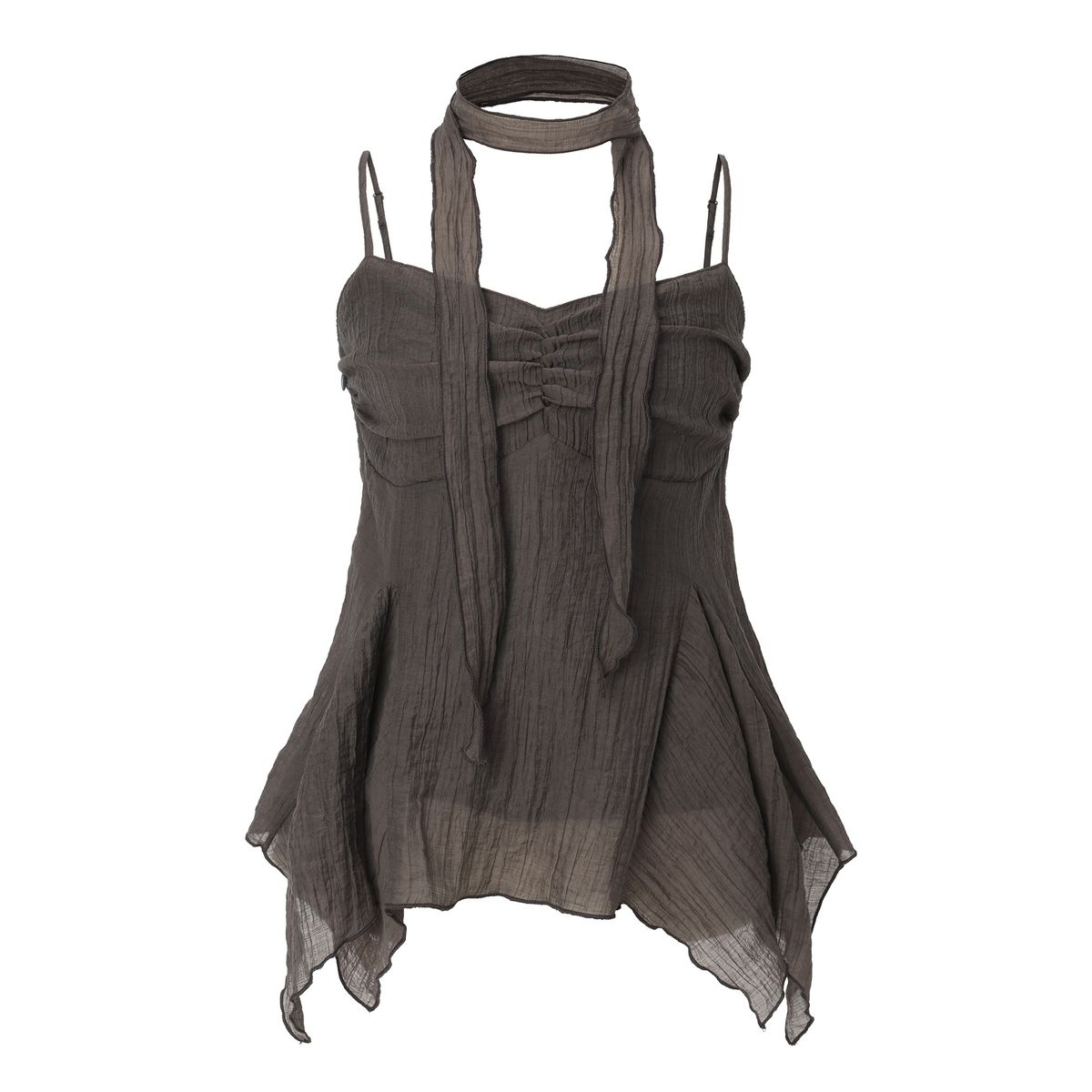 카키포인트(KHAKIPOINT) Ethnic Scarf Top (brown)
