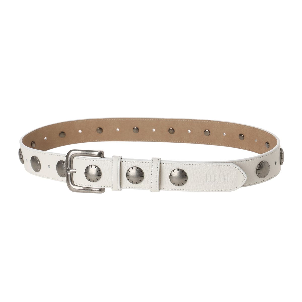카키포인트(KHAKIPOINT) Big Stud Belt (white)