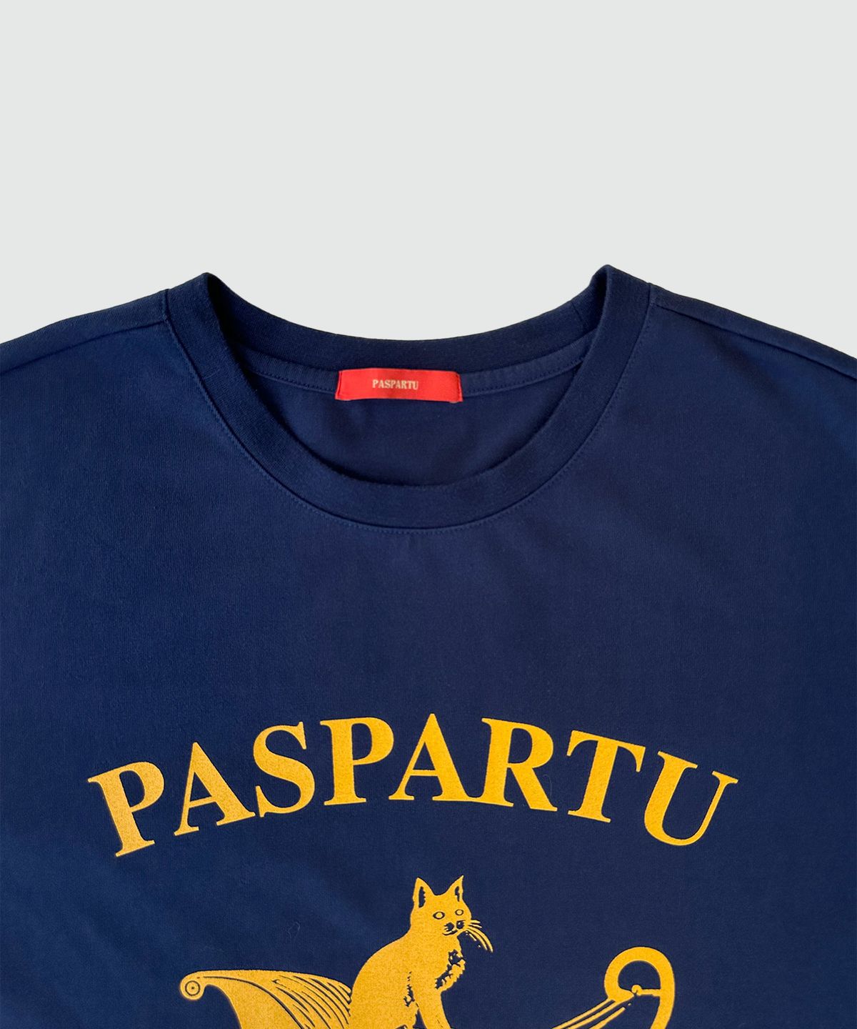 파스파르투(PASPARTU) 빈티지 코치 그래픽  반팔 티셔츠 네이비